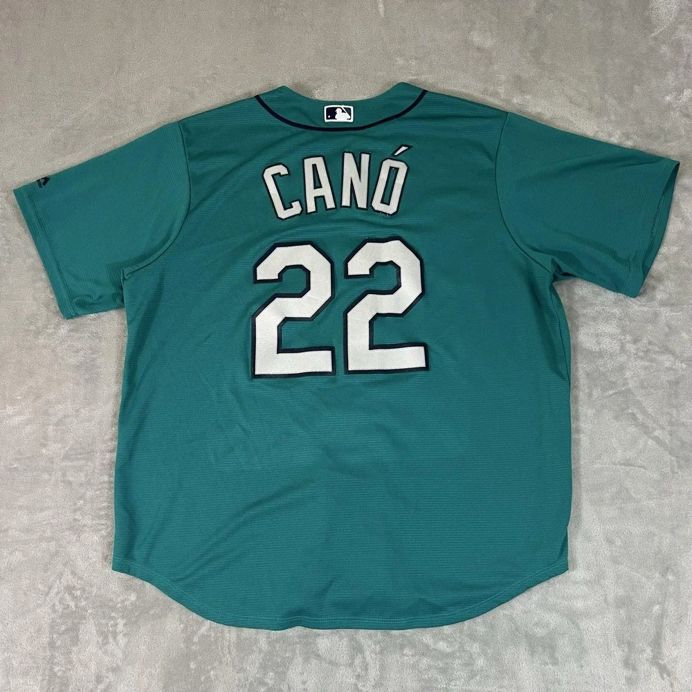 Robinson Cano #22 Seattle Mariners Stitched Majestic MLB Mens XL Jersey Teal